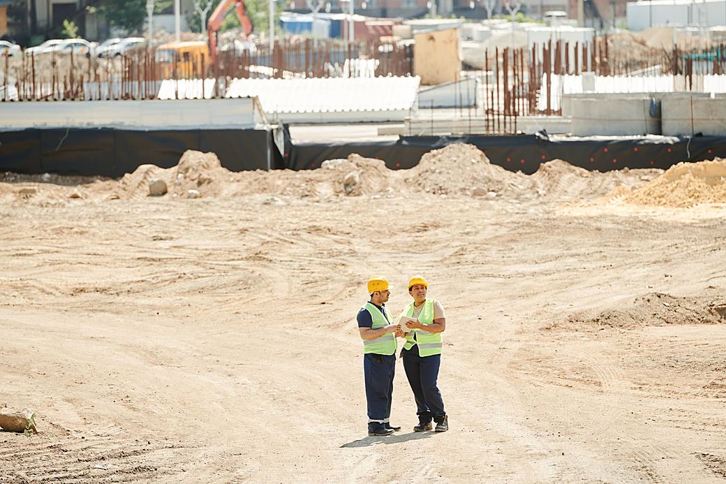 Builders on site